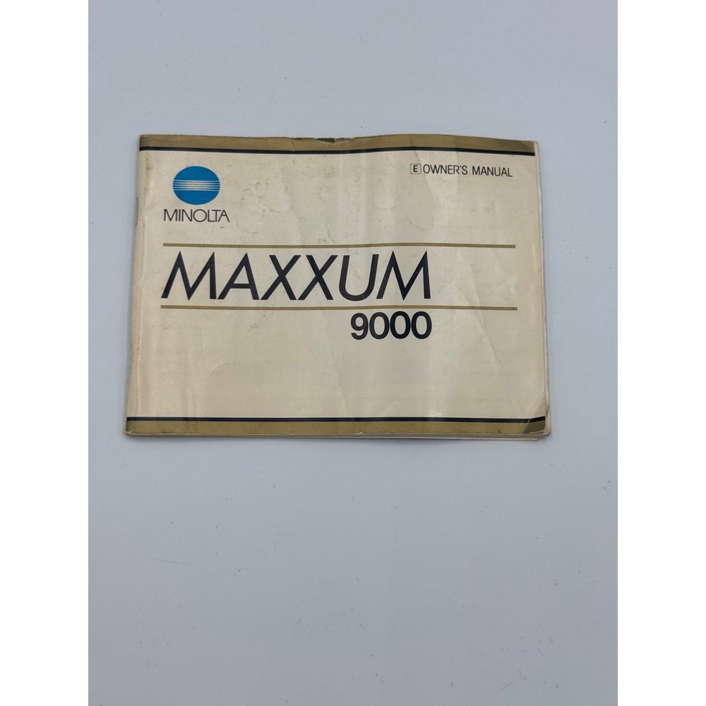 Vintage Minolta Maxxum 9000 Owners Manual 1985 Camera Instruction Guide Book‎ 8